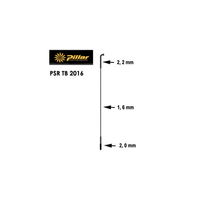PILLAR RACING SPOKE PSRTB2016 JB, BLK 1,6MM 305MM UNTHREADED