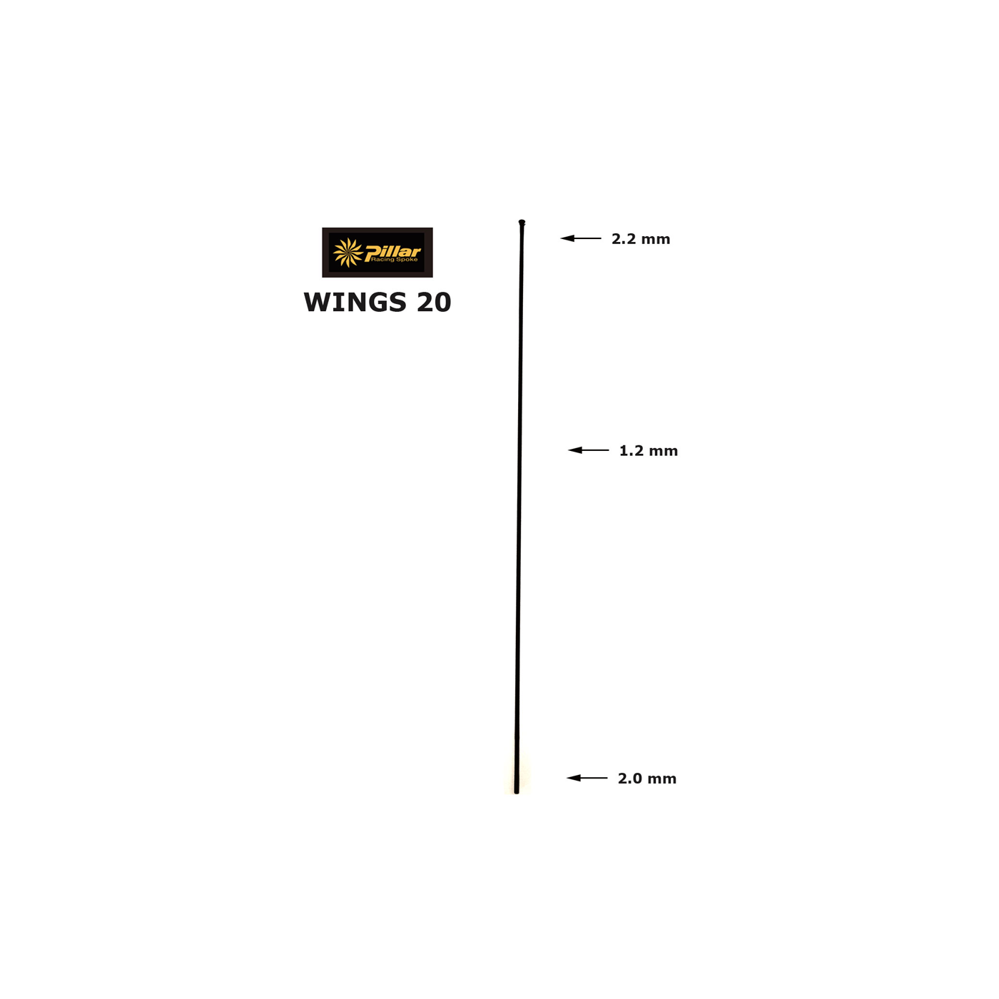 PILLAR RACING SPEICHE WING 20, 296MM SP